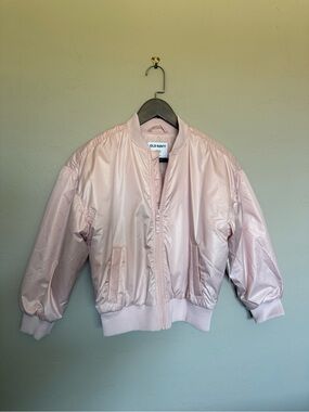 Old Navy Pale Pink Satin Bomber Jacket